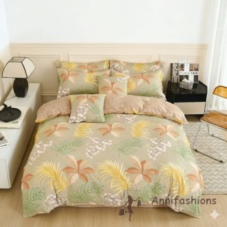 Trópusi pálmaleveles pamut ágyneműhuzat garnitúra