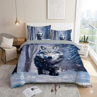   "Havas Vadon" luxus ágyneműszett élethű farkas mintával